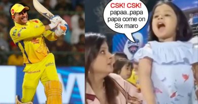CSK!..Come On Papa - MS Dhoni Daughter Cheering For Chennai Super Kings As Papa Hits Six