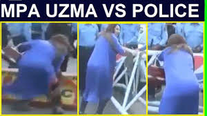 MPA Uzma VS Police Today During PPP Bilawal Bhutto Protest In Islamabad - Bilawal Bhutto Train March