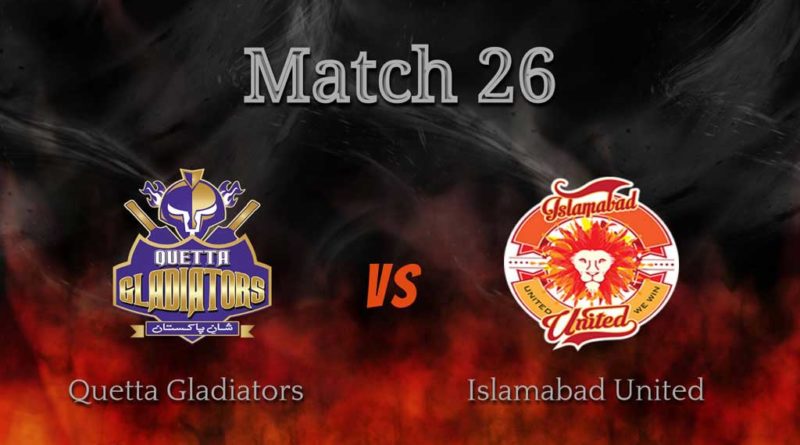 PSL 2019 Full Highlights-Match 26-Qquetta Gladiators vs Islamabad United – Live Cricket Streaming-PSL 2019-QG VS IU-IU VS QG MATCH 26 PSL 4