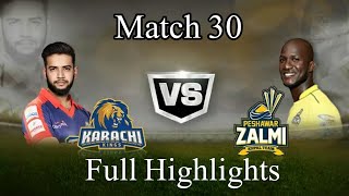 PSL 2019 Full Highlights - Match 30 - Karachi Kings vs Peshawar Zalmi