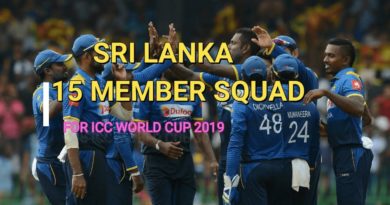 ICC WORLD CUP 2019 SRI LANKA TEAM SQUAD ANNOUNCED