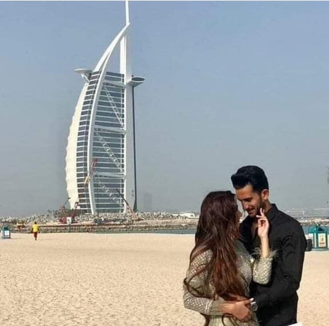 Hassan Ali and his Wife Samia Khan pre-weeding shoot in Dubai