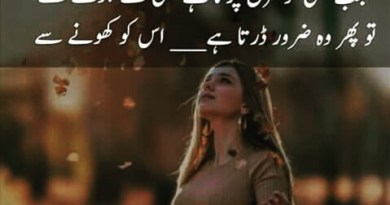 Poetry in Urdu on Love- Urdu Shayari on Love- Amazing Poetry