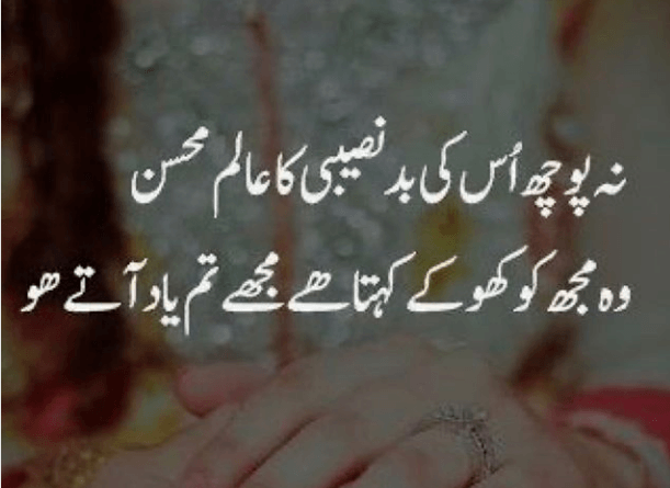Amazing Poetry- Sad Love Poetry in Urdu- Poetry Sad-Dard Bhari Shayari