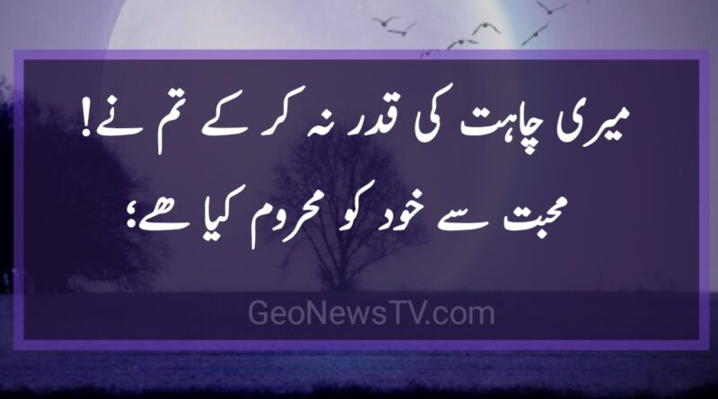Broken Poetry- Sad Love Poetry in Urdu- Sad poetry in urdu